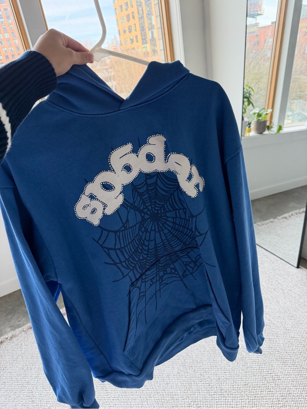 Blue spider hoodie